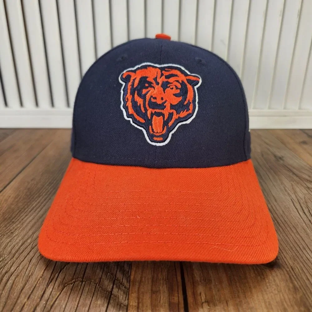 New Era 9forty Chicago Bears Baseball Hat Navy Orange Strapback NFL Football Cap